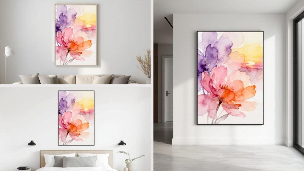 Abstract Watercolor Sunset