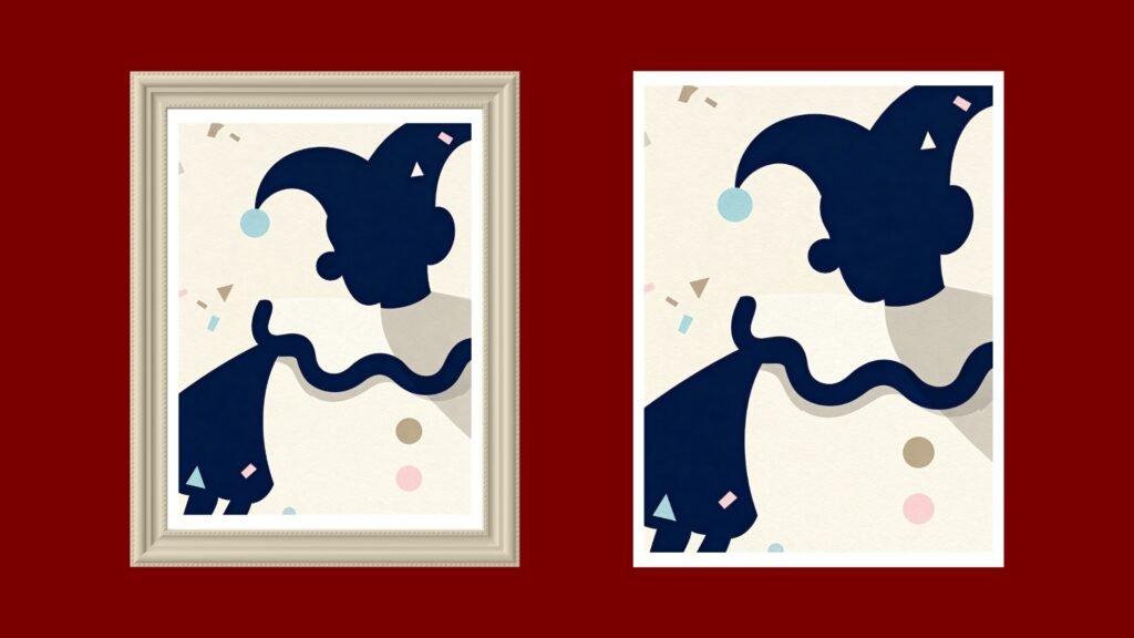 Minimalist Clown Silhouette